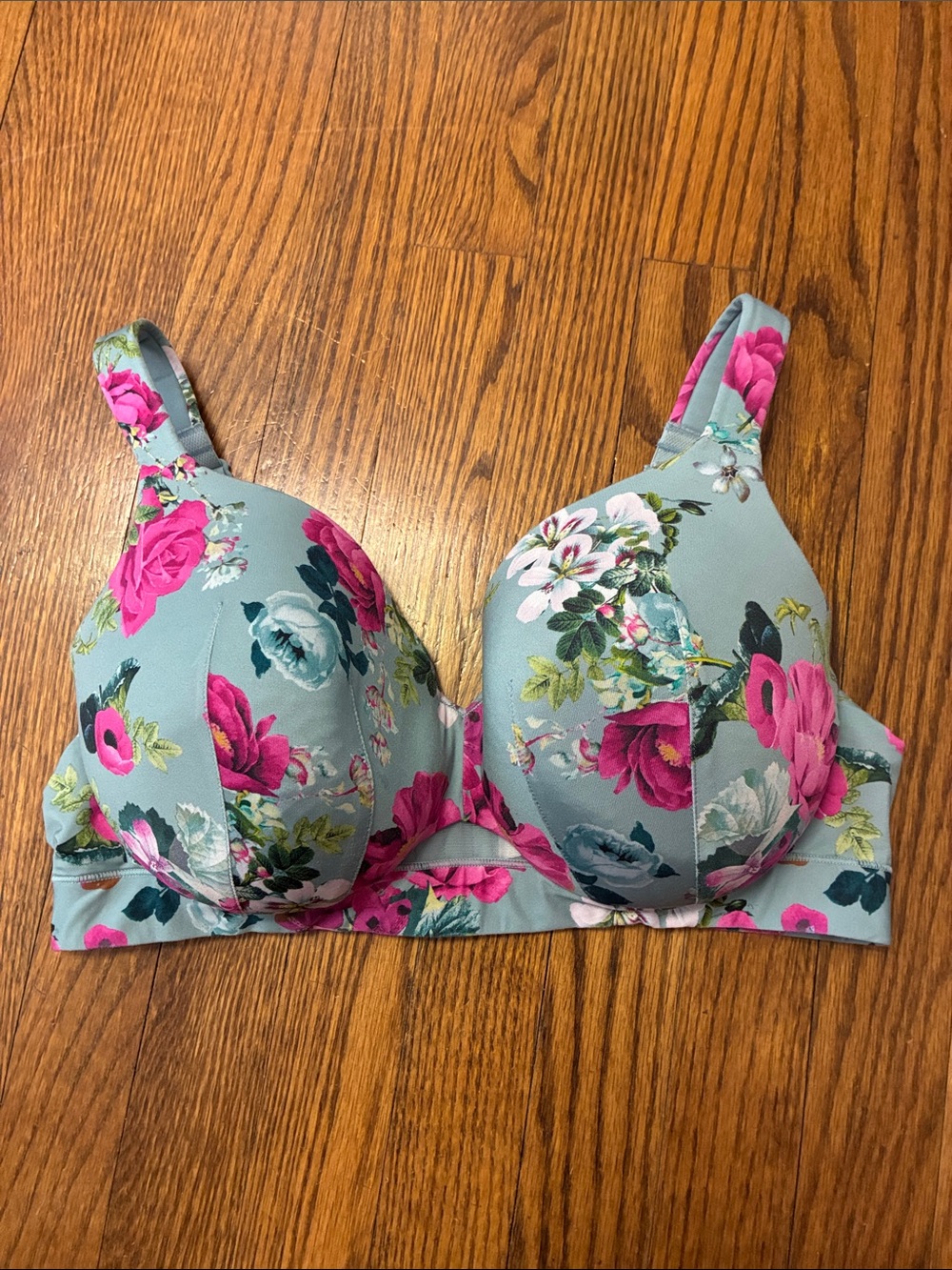 Cacique lightly lined full coverage Floral Underwire Bra size 38D